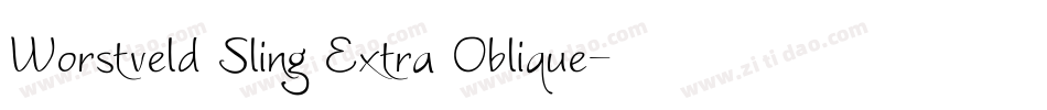 Worstveld Sling Extra Oblique字体转换